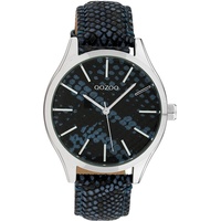 Oozoo Analog-Armbanduhr Oozoo Timepieces blau, schwarz groß (ca. 42mm)