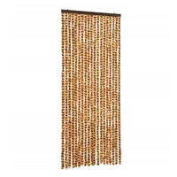 VidaXL Fliegenvorhang Ocker und Weiß 56x200 cm Chenille
