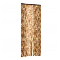 VidaXL Fliegenvorhang 56 x 200 cm Ocker und Weiß