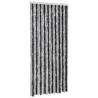 VidaXL Fliegenvorhang 90 x 200 cm Grau-Schwarz