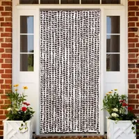 VidaXL Fliegenvorhang Braun und Weiß 90x200 cm Chenille