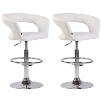 CLP 2er Set Barhocker Jaen weiß/Kunstleder
