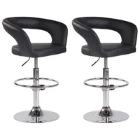 CLP 2er Set Barhocker Jaen schwarz/Kunstleder