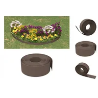 VidaXL Rasenkante Braun 10 m 20 cm Polyethylen