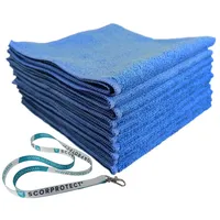 Scorprotect 10x Mikrofasertuch 40x40 cm 300 GSM Blau +