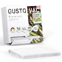 GustoVac Premium Vakuumbeutel, 50 Stk. 20x30cm Profi- Folienbeutel, Vakuumierbeutel
