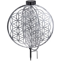 GLOBO Solarlampe orientalische Dekoleuchte Gartenlampe Lebensblume Solar Solarleuchte Metall