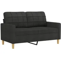 VidaXL 2-Sitzer-Sofa Schwarz 120 cm Stoff