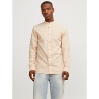 JACK & JONES Summer Band Linen Langarmhemd Apricot Ice