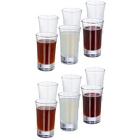 Relaxdays Schnapsgläser 4cl im 12er Set