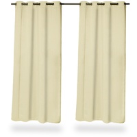 Relaxdays Vorhänge, 2er Set, HxB: 245x135 cm, blickdicht, lichtundurchlässig,