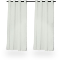 Relaxdays Vorhänge, 2er Set, HxB: 245x135 cm, Blickdicht, lichtundurchlässig,