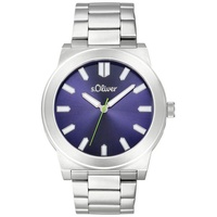 S.Oliver Herren Uhr Armbanduhr Edelstahl silber 2037712