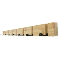 Home Deluxe Garderobenleiste HOOK Bambus Beige 82 cm