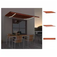 VidaXL Markise Manuell Einziehbar mit LED 400x300 cm Orange