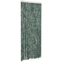 VidaXL Fliegenvorhang Grün und Weiß 100x200 cm Chenille