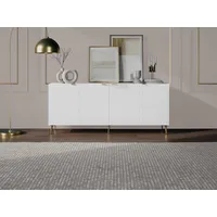 Vente-unique Sideboard mit 4 Türen - MDF & Stahl