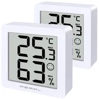 Pearl 2er-Set Kompakte Thermo- & Hygrometer, Komfort- & Min./