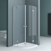 Doporro Duschkabine 100x100x190cm Duschabtrennung ESG-Sicherheitsglas Klarglas inkl. Easy-Clean-Beschichtung Ravenna02K