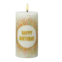 UYuni LED Kerze HAPPY BIRTHDAY Geburtstagskerze H: 15cm in