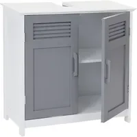 Mendler Waschbeckenunterschrank HWC-A85, Badschrank 60x60x30cm ~ grau