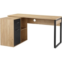 PLACES OF STYLE Eckschreibtisch »Moid, Computertisch, Kabeldurchlass, mit Regalfächern,«,