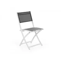 Brafab Gartenstuhl Aluminium/Textilene weiß klappbar - Weiß
