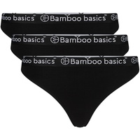 Bamboo basics Damen String Emma 3er Pack - Logo-Bund,