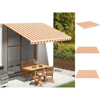 VidaXL Markisenbespannung Gelb und Orange 4x3,5 m