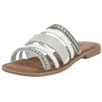 LAZAMANI Pantoletten Leder/Textil / weiß 40