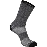 WrightSock Wandersocken Crew Adventure (warm, gepolstertes Fußbett) grau/schwarz -