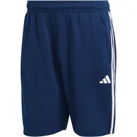 Adidas Train Essentials Piqué 3-Stripes Training Shorts, Dark Blue/White,