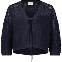 Cartoon Strickjacke, 3/4-Arm, Baumwolle, für Damen, 8350 BARITONE BLU,