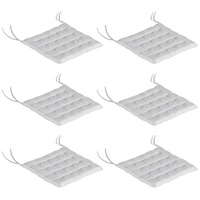 Outsunny Sitzkissen Stuhlkissen mit Bändern Sitzauflage Polsterkissen für Indoor,