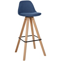 CLP Barhocker Corbin Stoff Square I Holz-Gestell