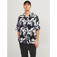 JACK & JONES Jeff Aop Resort Kurzarmhemd Black XS
