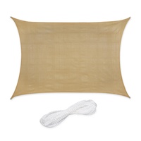 Relaxdays Sonnensegel rechteckig, 2 x 4 m, HDPE-Gewebe, UV-stabilisiert,