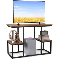 Fantask TV-Konsolentisch für 50-Zoll-Fernseher, industrielle Medienkonsole mit offenen Ablagen,