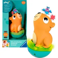 Ravensburger 4874 play+ Musikalischer Stehauf-Kreisel: Capybara, Roly-Poly