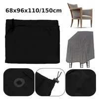 Melko Schutzhülle Gartenmöbel Schutzplane Gartenstuhl 68x96x150 cm - Schwarz