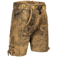 PAULGOS Lederhose Kurz Echtleder KK2 ANTIK in Sandbraun |