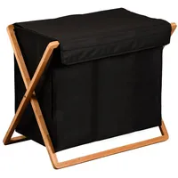 KESPER Wäschesammler,Bambus, FSC, schwarz