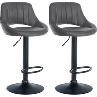 CLP 2er Set Barhocker Milet Kunstleder I Drehbarer Barstuhl