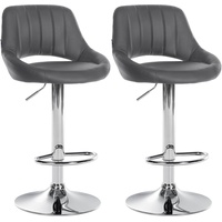 CLP 2er Set Barhocker Milet Kunstleder I Drehbarer Barstuhl