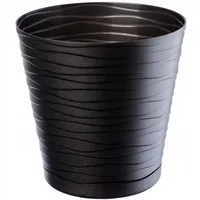 Kadax Blumentopf mit Untersetzer, Pflanzkübel für Innen, 11cm, Schwarz