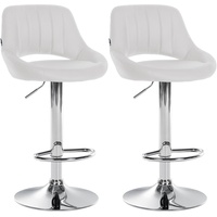 CLP 2er Set Barhocker Milet Kunstleder I Drehbarer Barstuhl