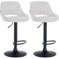 CLP 2er Set Barhocker Milet Kunstleder I Drehbarer Barstuhl