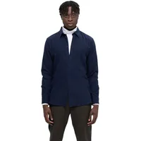 Selected Slimowen-flannel Langarmhemd - Dark Sapphire / Detail Solid