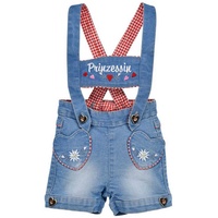 Bondi Baby Mädchen Jeans Latzshort Prinzessin 86856 | Blue