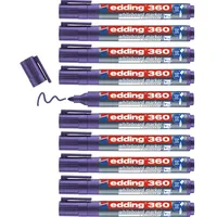Edding 360 Whiteboard-Marker, violett, 10 Whiteboard-Stifte, runde Spitze, 1,5-3